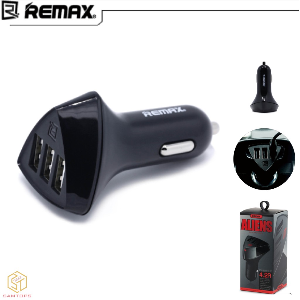 Củ Sạc Nhanh Remax Rcc304 4.2a 3 Cổng Usb Cho Xe Hơi