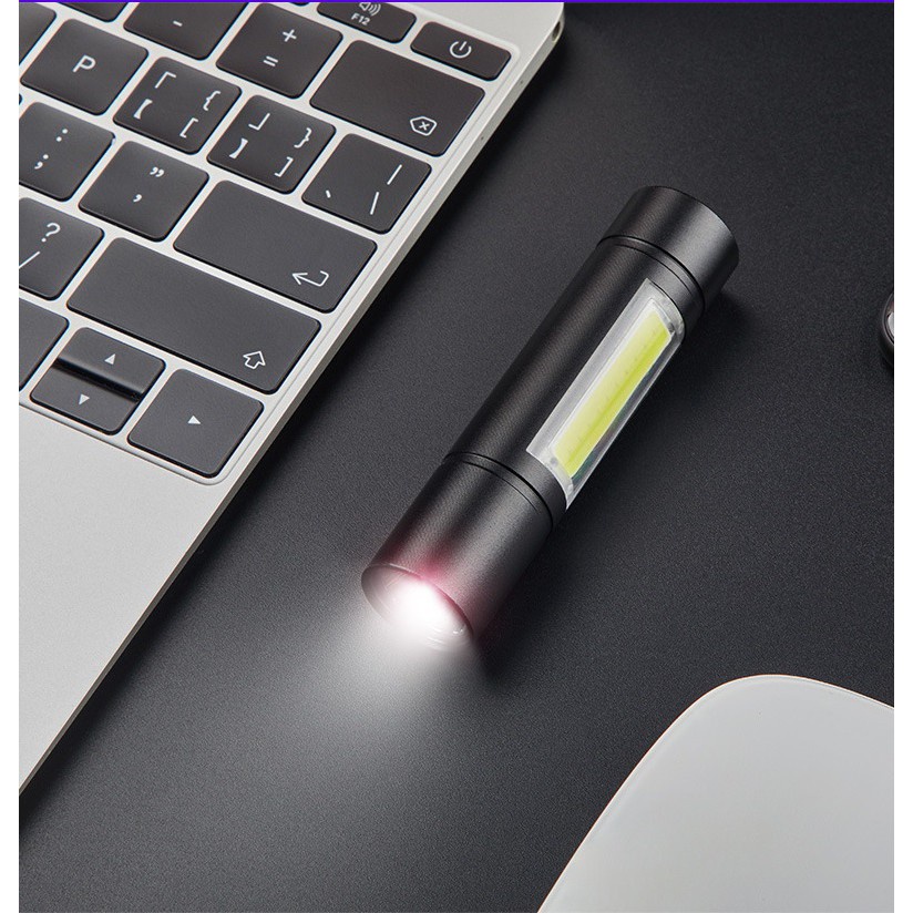 Đèn Pin Siêu Sáng Mini Hình Trụ 3 Chế Độ + Cáp Sạc USB Full Box Gia Dụng Chợ Lớn Số 1 | BigBuy360 - bigbuy360.vn