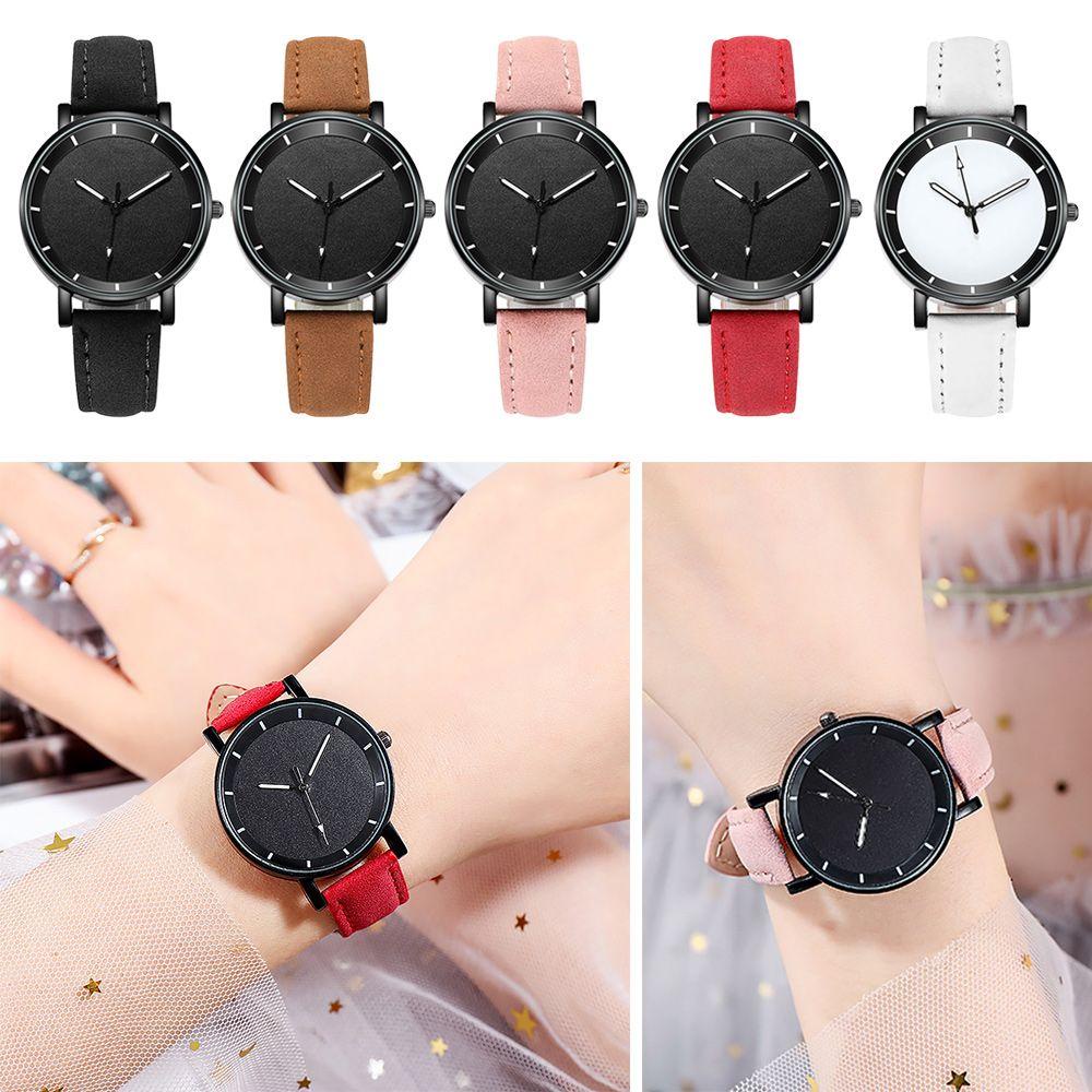 HS Đồng Hồ Nữ Dây Da Thiết Kế Đơn Giản