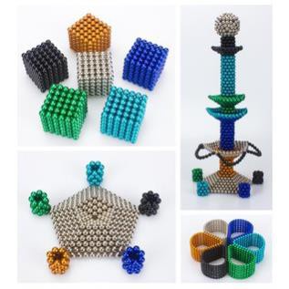 Bộ Bi Xếp Hình BuckyBalls Rainbow 8 màu 216 viên đường Kính 5mm Hộp Nhôm Sang Trọng