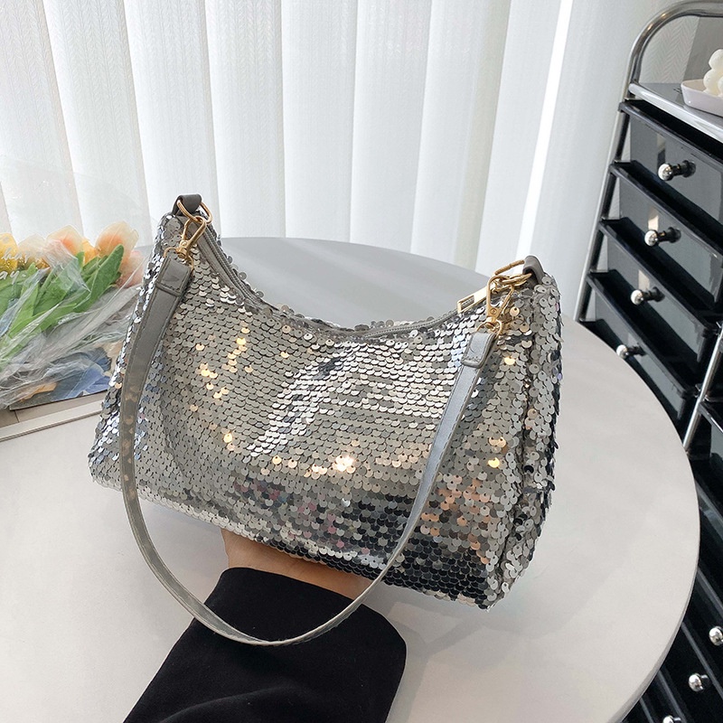 Túi Xách JASMIN NOIR Nữ Đính Kim Sa Thời Trang