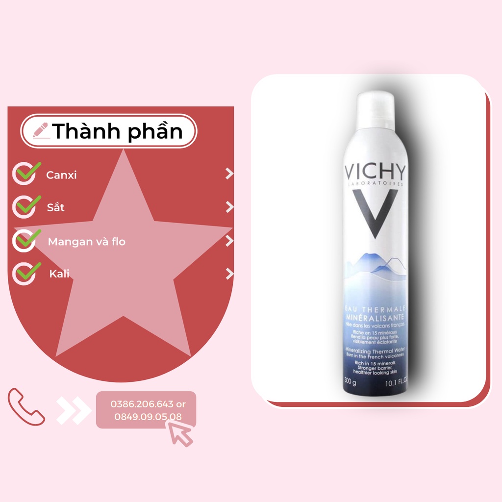 Xịt Khoáng Dưỡng Da Vichy Mineralizing Thermal Water 50ml, 150ml, 300ml XK1131 | WebRaoVat - webraovat.net.vn