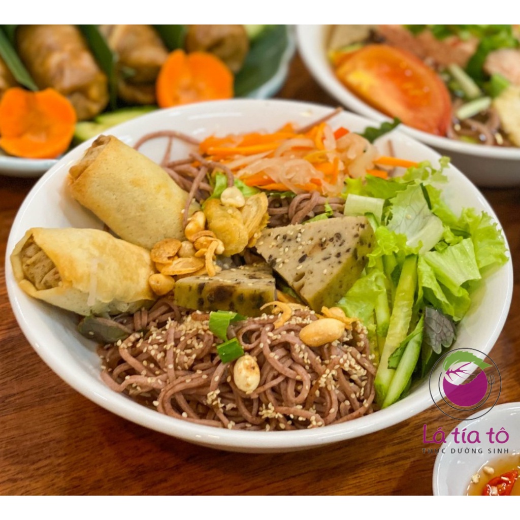 BÚN GẠO LỨT ĐỎ NHANH CHÍN GIẢM CÂN ĂN KIÊNG THỰC DƯỠNG 450GR - LÁ TÍA TÔ