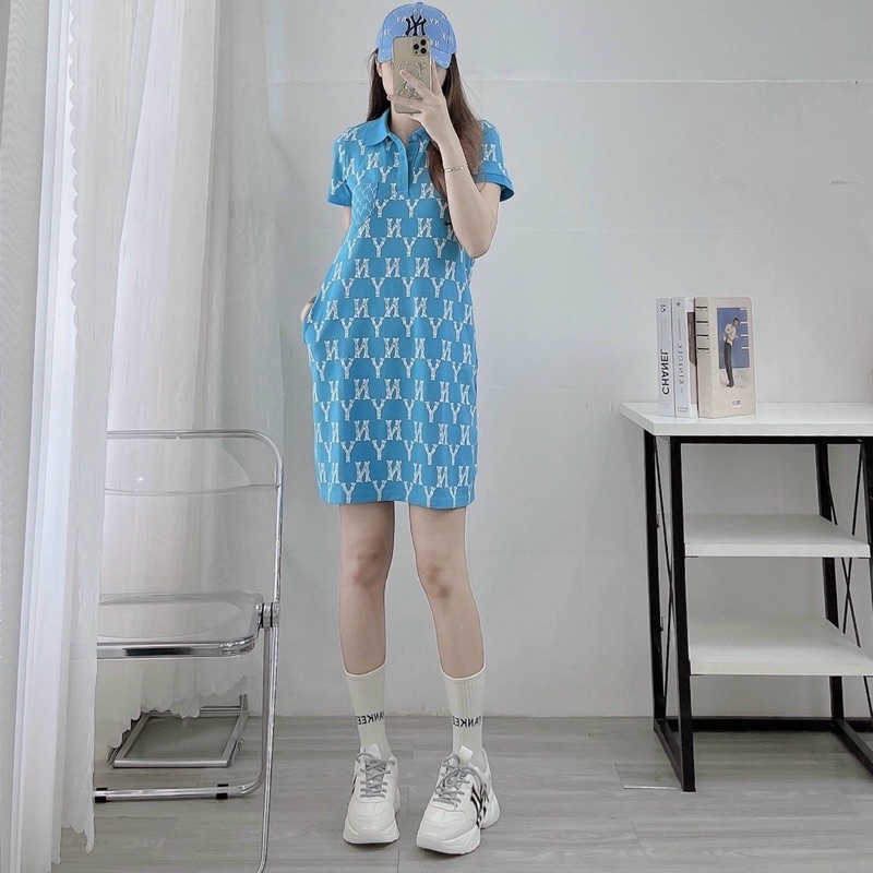 Đầm xuông  MLB hàng vnxk chất vải thun cotton mát mẻ thoải mái thời trang