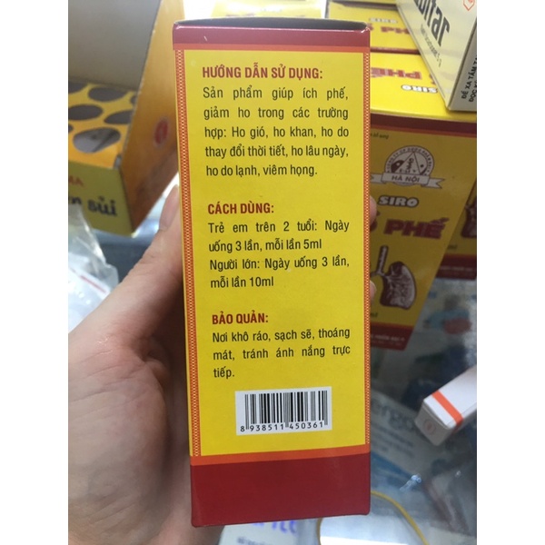 Siro ho bổ phế đại y chai 125ml