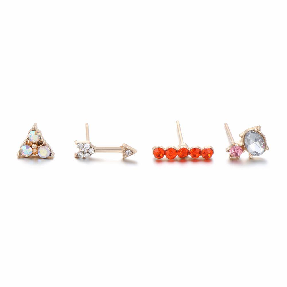 Set 10 Đôi Bông Tai Thời Trang Cho Nữ|Vòng Tròn Màu Sắc Đa Dạng