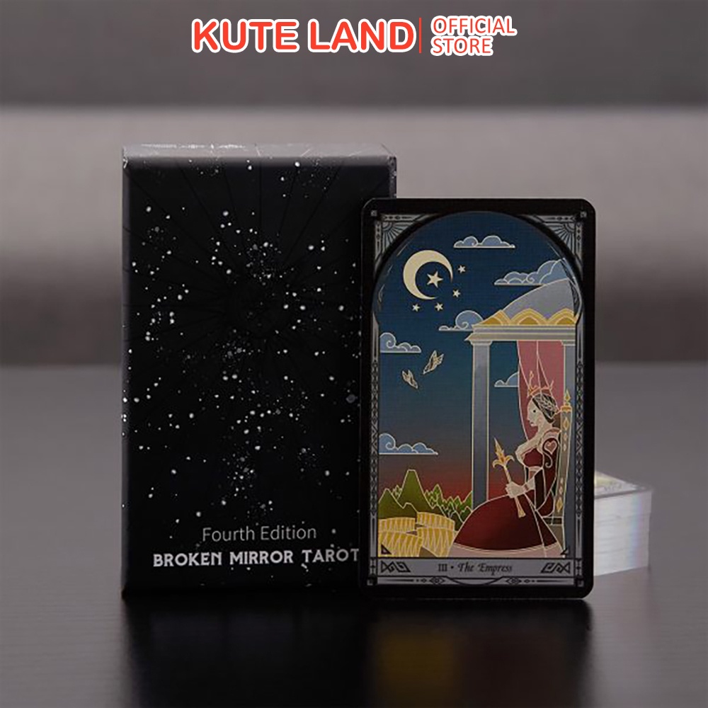 Bộ Bài Broken Mirror Tarot 78 Lá Bài 7x12 Cm Tặng Đá Thanh Tẩy S74