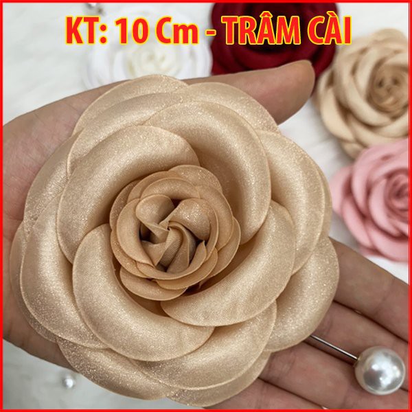Tag Hoa Trà Lớn Cài Áo, Kiểu Cài Áo Hoa Có Ghim, Có Trâm Cài Áo Váy , Trâm Hoa Cài Áo Dài CH001 CH002