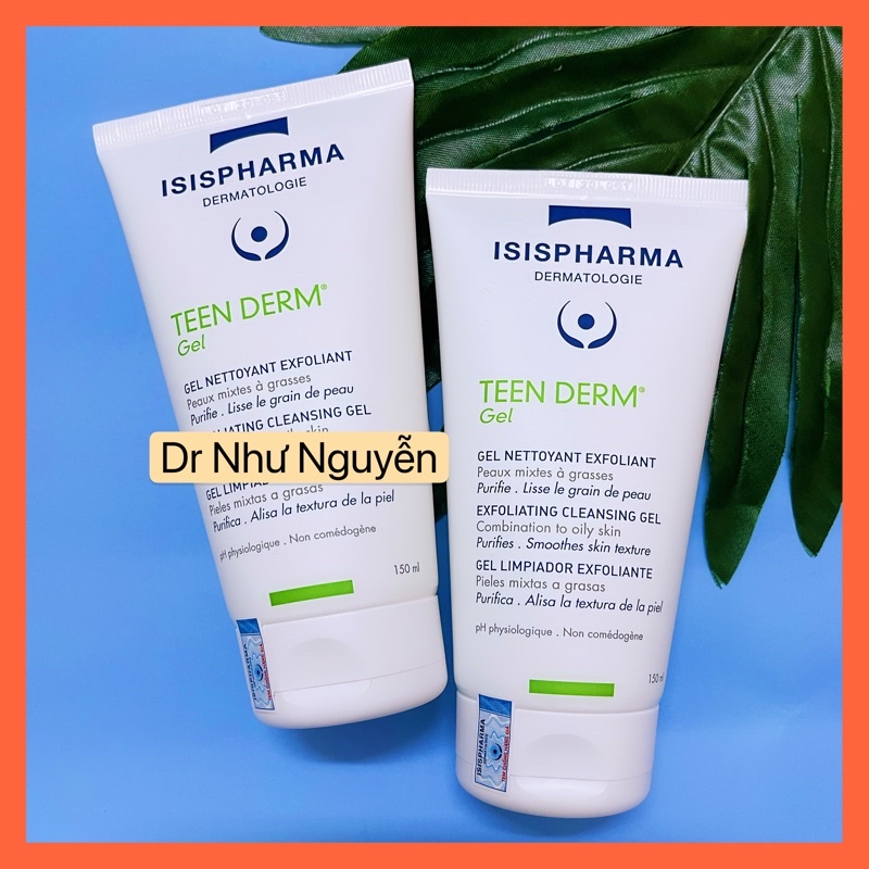 Gel rửa mặt giảm nhờn & ngăn ngừa mụn Isis Pharma Teen Derm Gel 40-150ml