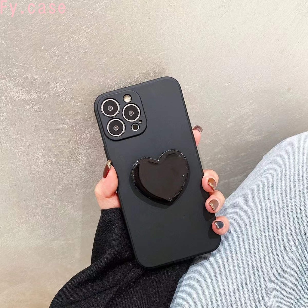 Ốp Điện Thoại Silicone Mềm Có Giá Đỡ Cho OPPO A57 4G 2022 A53 A92 A95 A52 A54 A15 A16 A16K A5 A9 2020 A3S A5S A37 A83