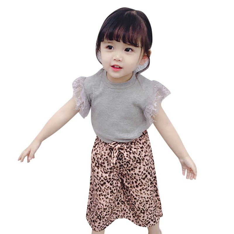 Áo thun kiểu tay phối ren xinh xắn dành cho bé gái từ 1 đến 6 tuổi