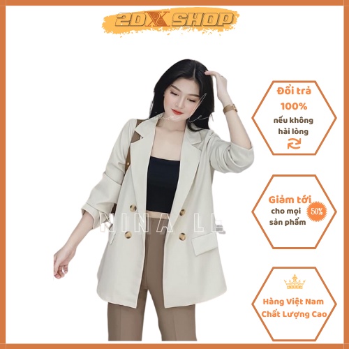 [ Có Video Và Ảnh Thật ] Áo Khoác Blazer Dài Tay Chất Liệu Tuyết Mưa Loại 1 - Áo Khoác Thu Đông Hottrend