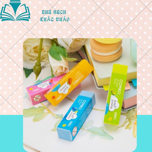 Tẩy 2B Deli, Xanh Dương/Vàng/Xanh Lá - 1 viên - E3045