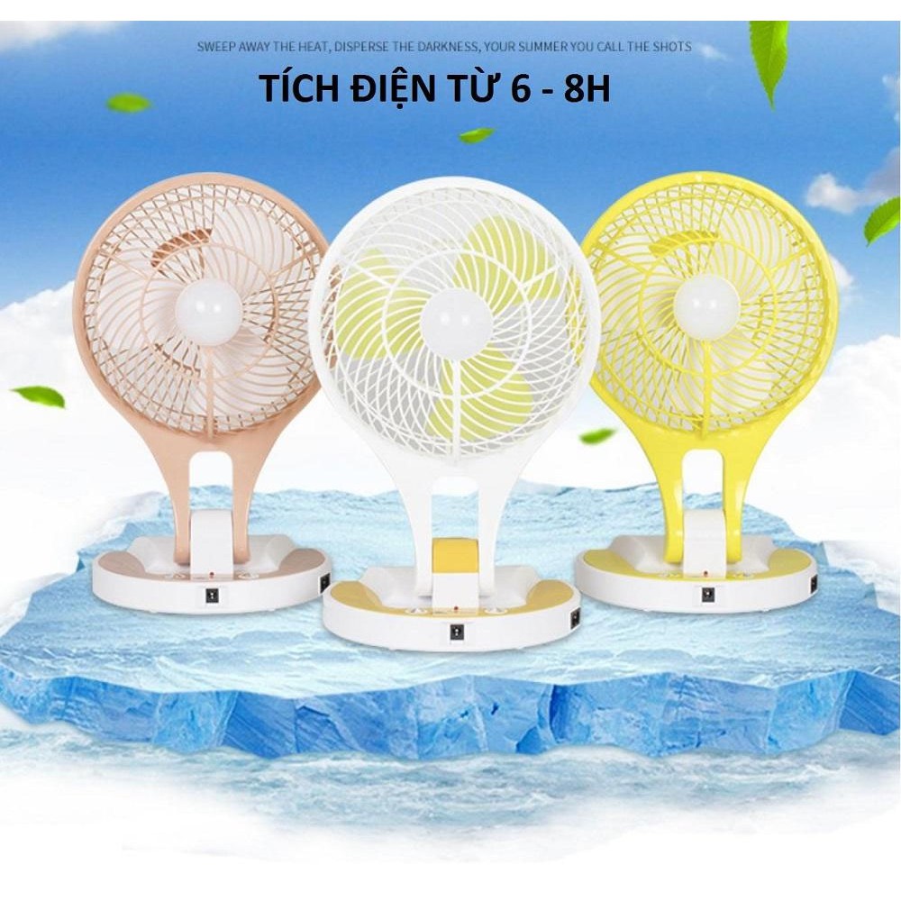 QUẠT TÍCH ĐIỆN 2 (.) 1 MINIFAN - 3 CÁNH TO CỰC MÁT ( Màu sắc ngẫu nhiên: xanh, hồng, vàng...)