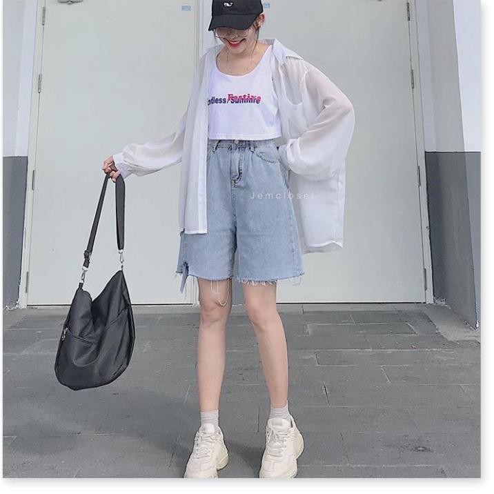 [Mã FAMAYWA giảm 10K đơn 50K] quần short jean nữ ngố ống rộng lưng cao ulzzang | BigBuy360 - bigbuy360.vn