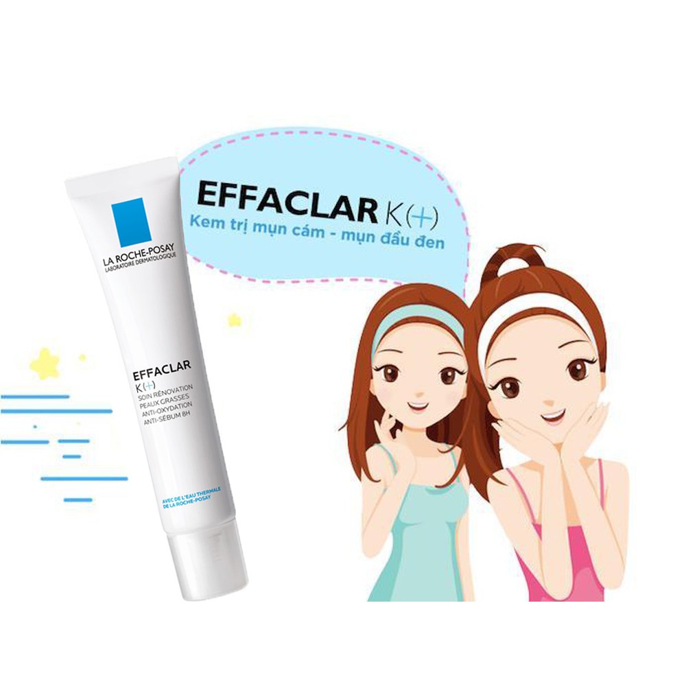 Kem Dưỡng La Roche Posay Effaclar K+ Ngăn Ngừa, Giảm Mụn Đầu Đen Mụn Cám 40ml - Cila House