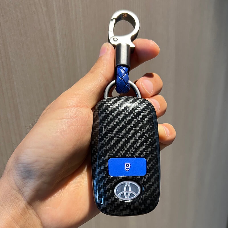 Vỏ Bảo Vệ Chìa Khóa Điều Khiển Từ Xa Bằng Sợi Carbon Cho Xe Hơi Toyota Veloz Raize Avanza2022
