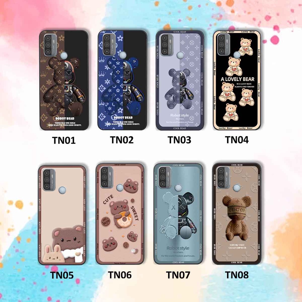 Ốp Oppo A53 bear brick, gấu đáng yêu, dễ thương