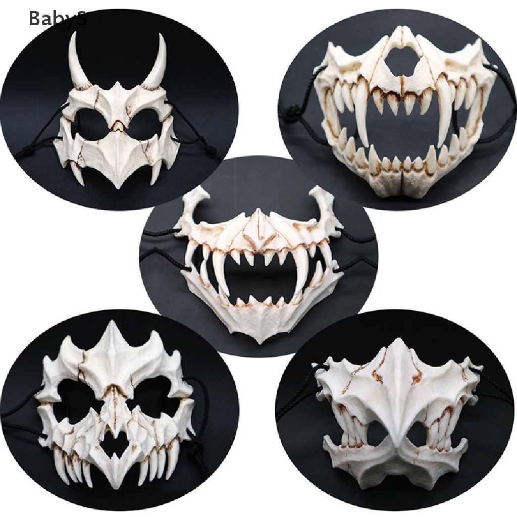Mặt Nạ Hóa Trang Halloween Hình Đầu Lâu Sói Độc Đáo