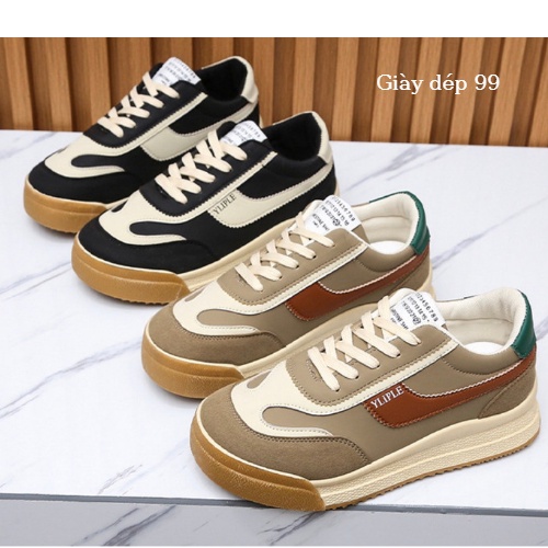 Giày nữ thể thao -  Sneakers nữ đen và nâu đế cao mẫu năng động, trẻ trung hottrend 2021 đẹp, mới , xinh xắn | BigBuy360 - bigbuy360.vn