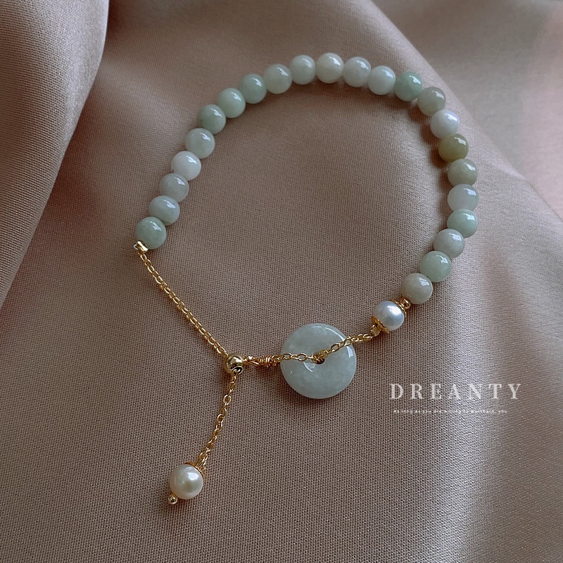 Vòng Tay Ngọc Trai Mặt Mã Não Thời Trang Cho Nữ