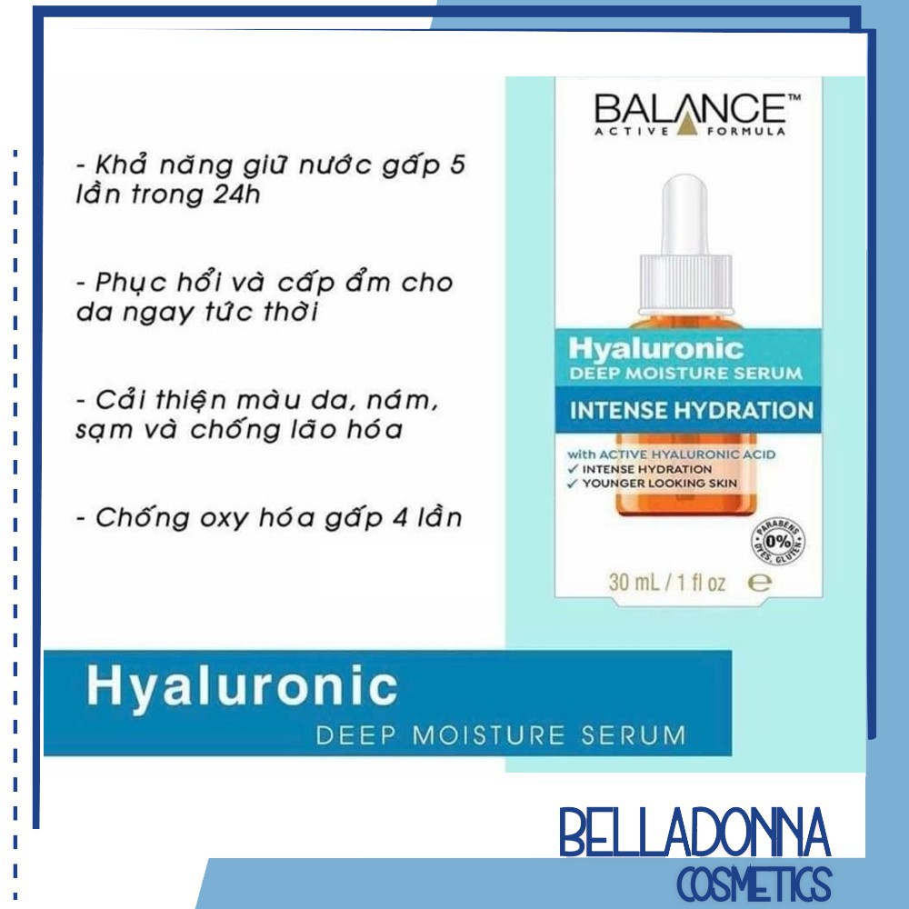 Serum Cấp Nước Balance Active Formula Hyaluronic Deep Moisture Serum 30ml