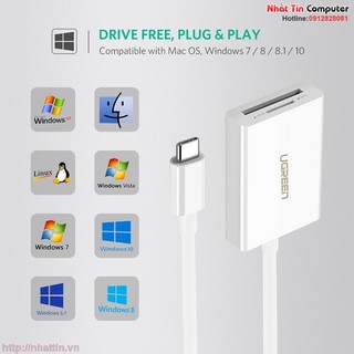 Đầu đọc thẻ USB Type-C cho thẻ nhớ TF/SD Ugreen 40864
