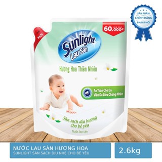 Nước Lau Sàn Sunlight Hương Hoa Thiên Nhiên túi 2.6kg
