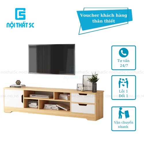Kệ tivi gỗ thiết kệ hiện đại kết hợp bàn cafe, sang trọng phù hợp những căn hộ có diện tích phòng khách hẹp