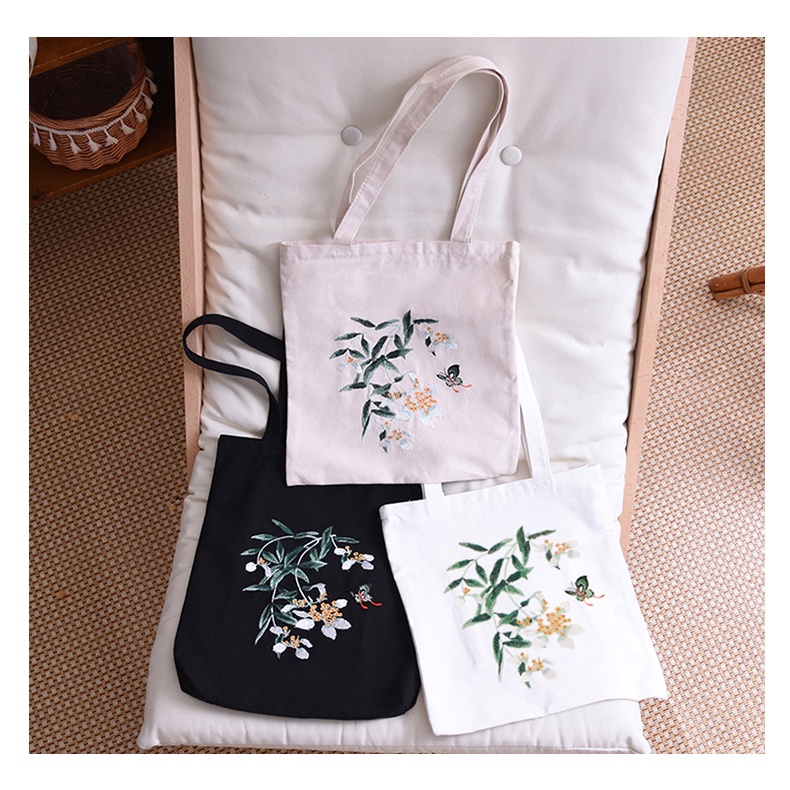 DIY THÊU TAY túi tote handmade- KIT NGUYÊN LIỆU TẬP THÊU túi đeo vai ĐẦY ĐỦ DỤNG CỤ- MIE Handmade Shop