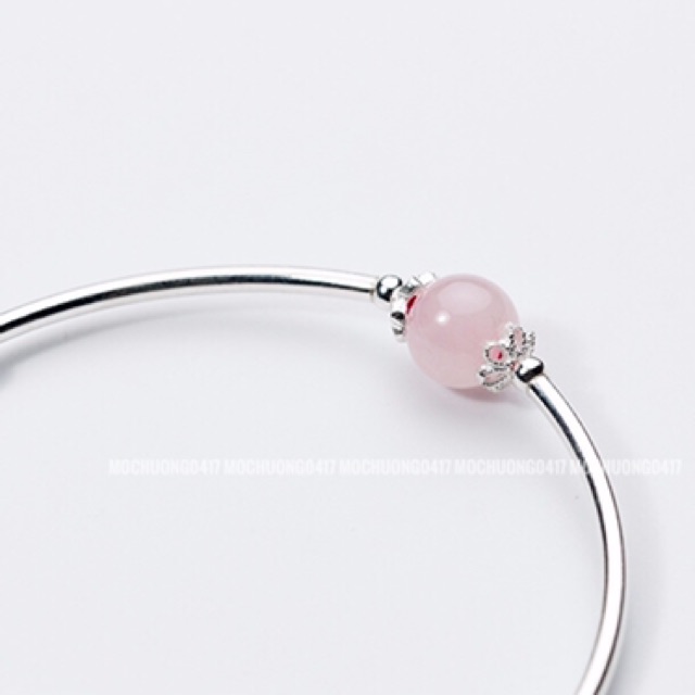 Vòng tay bạc dreamcatcher phối hạt TA hồng - MH498