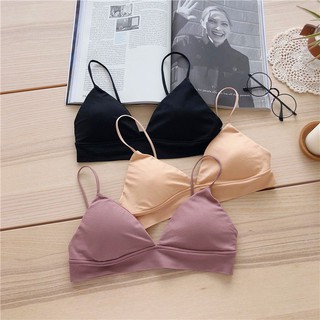 [VẢI MỊN CÓ SIZE]_Áo Bra 2 Dây Mảnh Cup Tam Giác Cục Sexy Và Thời Trang