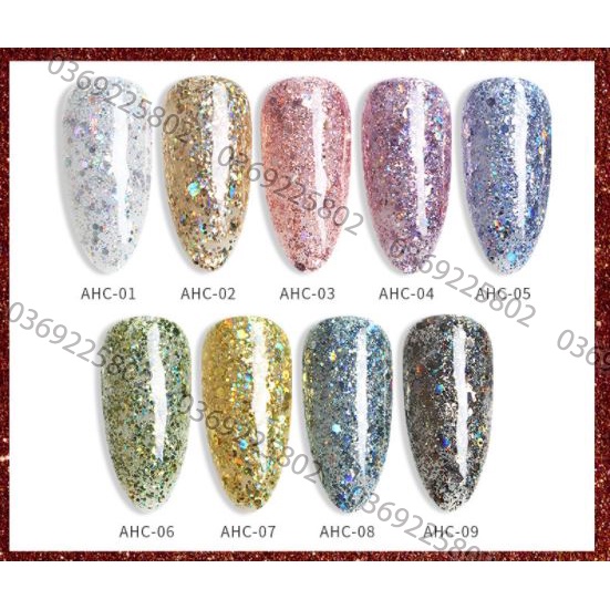 Sơn gel AS mã AHC chọn lẻ mẫu chai đỏ nhọn 9 chai 15ml siêu HOT siêu xịn