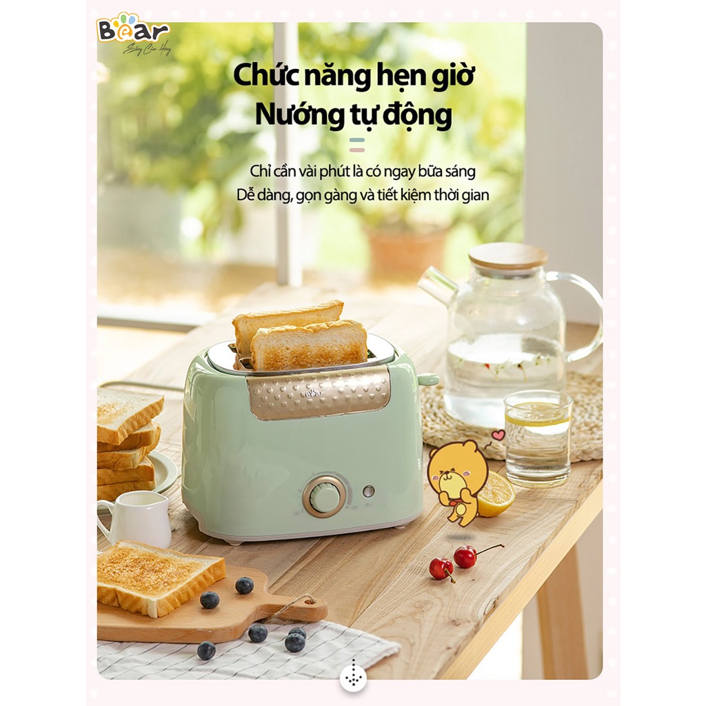 Máy nướng bánh mì sandwich waffle đa năng chuẩn bị bữa sáng nhanh gọn Bear  DSL-601- HiMect