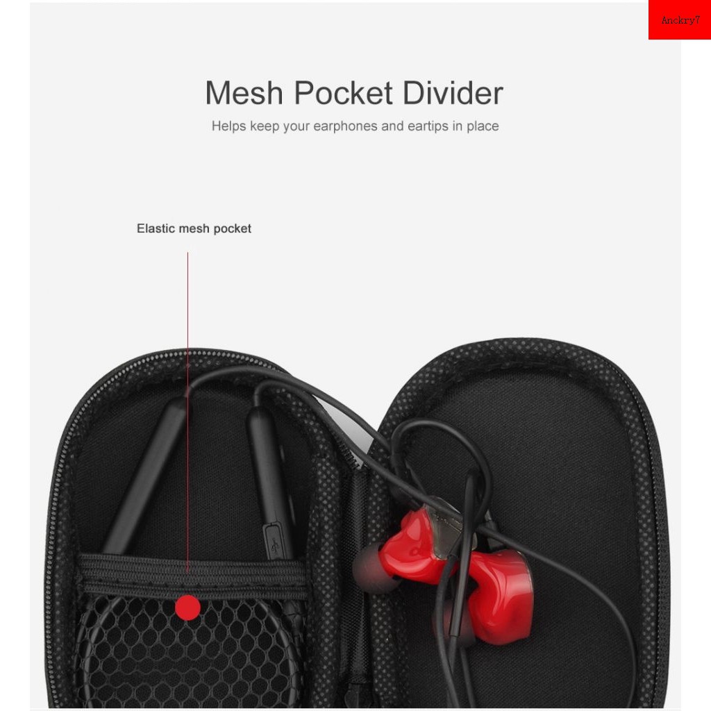 【Follow My Shop】TRN Oxford Material Carrying Case for Headphones trs V80 KZ zst AS10