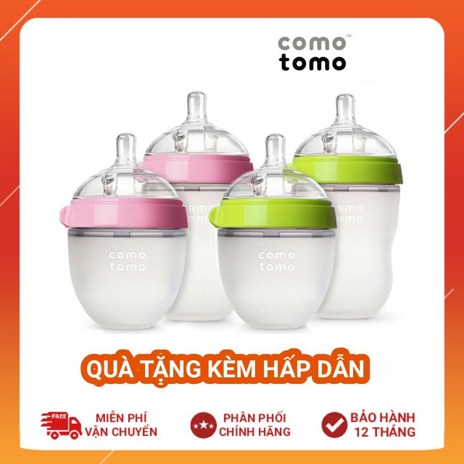 [Tặng tay cầm] Bình sữa comotomo 150ml/ 250ml tặng tay cầm có giấy chứng nhận GUBEVN