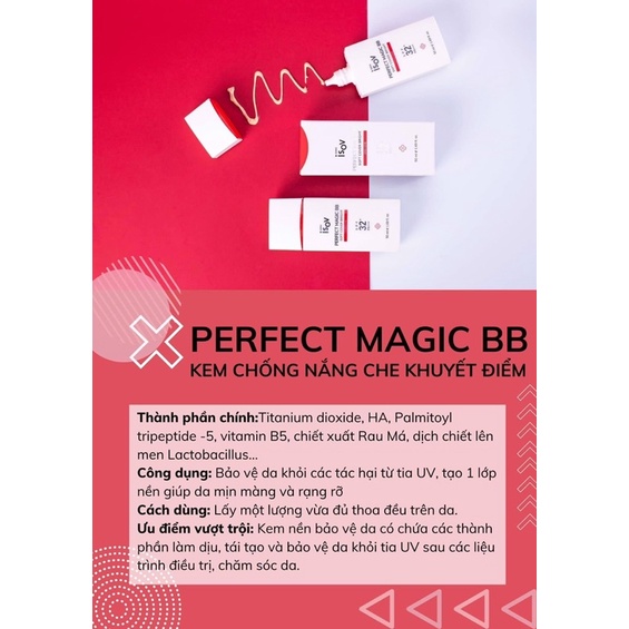 KEM CHỐNG NẮNG NÂNG TONE CHE KHUYẾT ĐIỂM HÀN QUỐC DA PERFECT MAGIC BB ISOV SPF 32+++