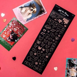 miếng dán sticker trang trí top loader, sổ, thiệp style Hàn