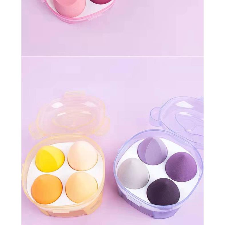 Bông Mút Tán Kem Nền Hồ Lô, Giọt Nước, Vát chéo