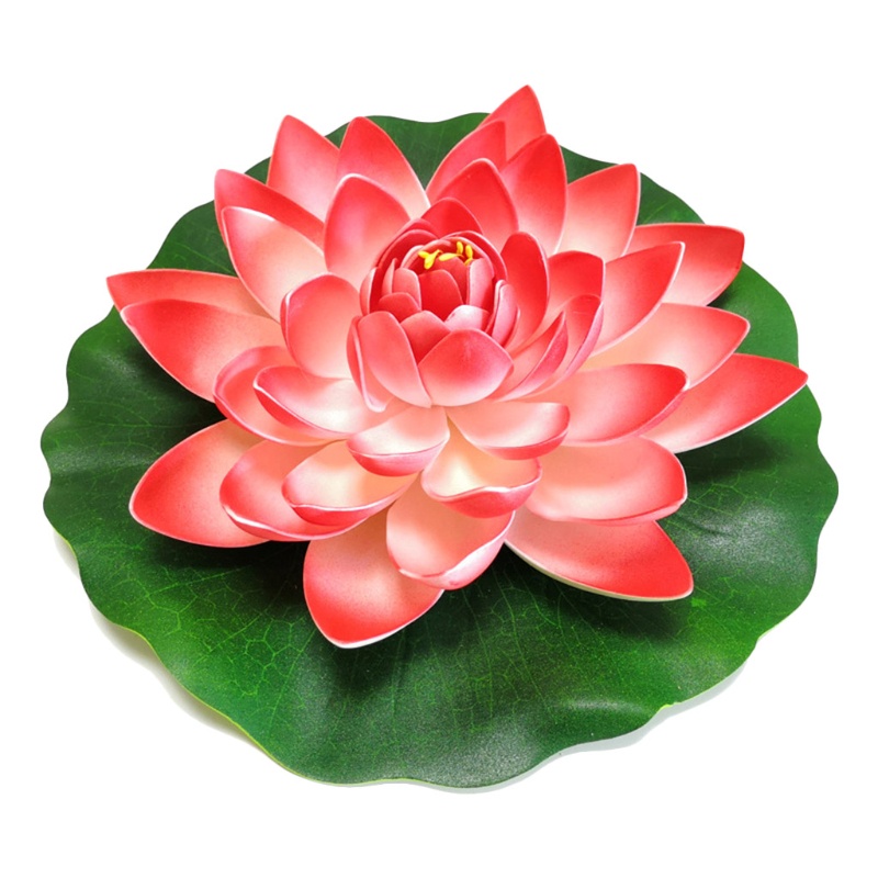 ONE  Artificial Lotus Flower Realistic Water Lily Pads for Pond Aquarium Pool Fish Tank Home Garden Wedding Decoration