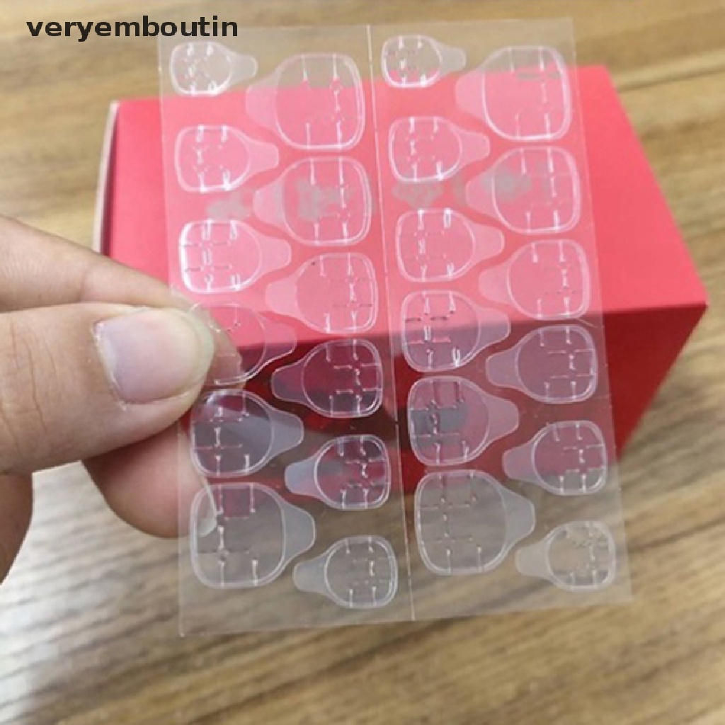 [Hàng Mới] Set 24 Miếng Dán Nối Móng Tay Hai Mặt Tự Dính