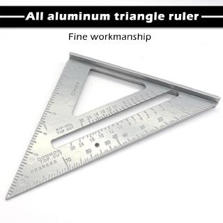 7inch Triangle Ruler Aluminum Alloy Speed Square Woodworking Measuring Tool