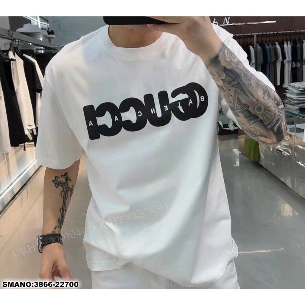 Áo phông nam Gucci chữ in siêu hot_Áo phông nam Gc spf cao cấp
