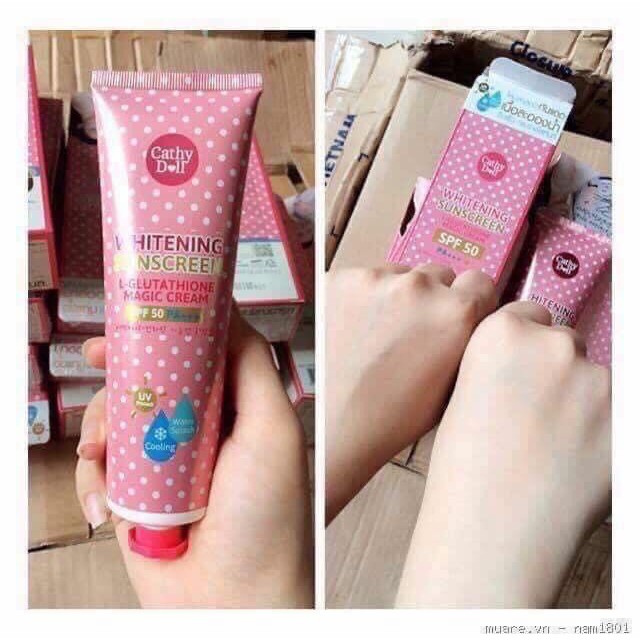 KEM CHỐNG NẮNG CATHY DOLL MAGIC CREAM ☀️☀️☀️ lên tone trắng da thích mê