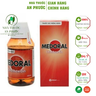 Nước Súc Miệng Medoral  ⚡ RẺ NHẤT THỊ TRƯỜNG ⚡Hỗ trợ và ngăn ngừa v.i.ê.m, nhiễm khuẩn ở họng/miệng (Chai 250ml)
