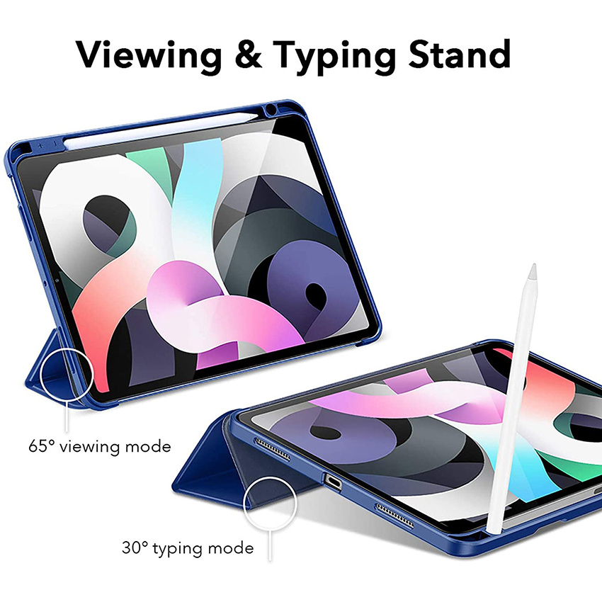 Ốp Máy Tính Bảng Silicone Với Ngăn Đựng Bút Chì Cho iPad Pro 11 Pro 12.9 Air 5 Air 4 Mini 6