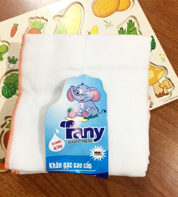Khăn sữa cao cấp Fany 4 lớp gói 10 chiếc
