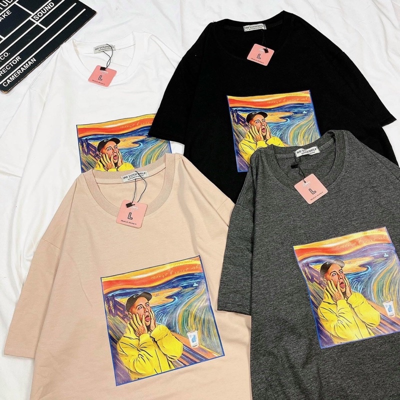 Áo Thun Tranh Sơn Dầu Đủ Size M L XL XXL