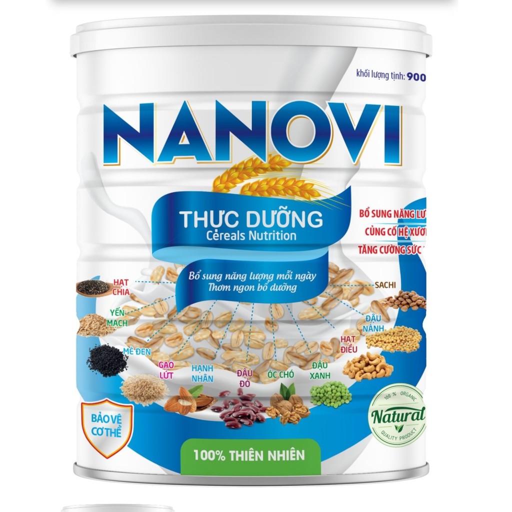 Bột ngũ cốc NANOVI 100% thiên nhiên phù hợp cho người ăn chay, tiểu đường.
