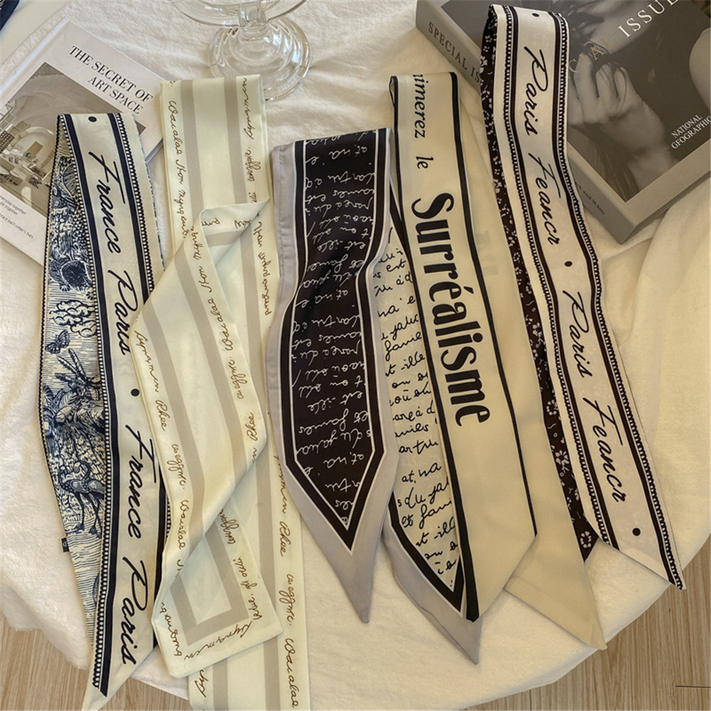 Băng đô màu trơn in chữ phong cách retro cổ điển Hàn Quốc cho nữ